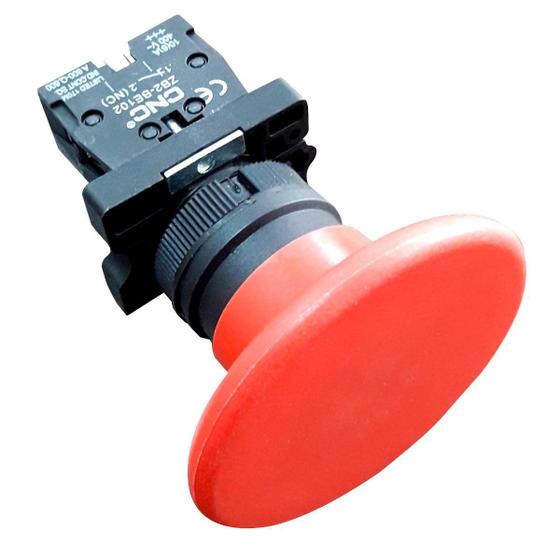Imagem de Botão Cogumelo Vermelho 60mm Modelo Lay5-er42 CNC