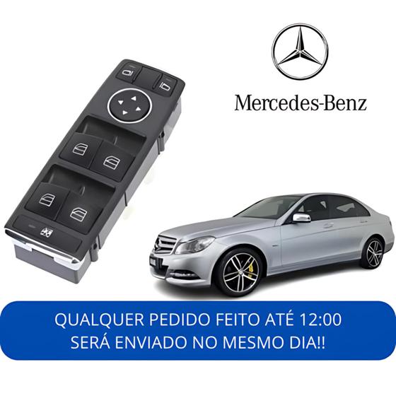 Imagem de Botão Comando Do Vidro Elétrico Mercedes Benz C180 C200 C250 C260 C280 C300 E200 E260 E320 E350 GLK