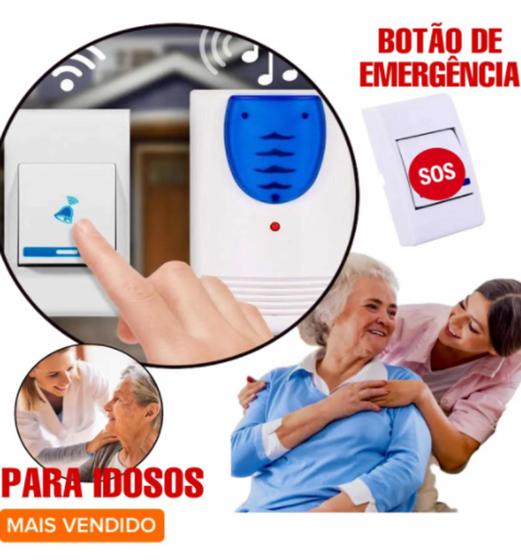 Imagem de Botão De Emergência Para Idosos Campainha S/ Fio Sos Cuidado