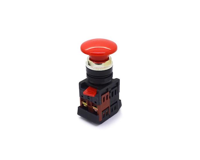 Imagem de Botão de Emergência Tipo Cogumelo Pulsador 40mm Vermelho - LAY80-PC45 - JNG
