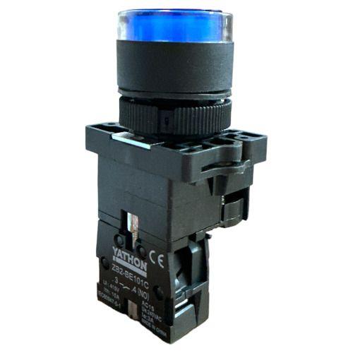 Imagem de Botão De Impulso Iluminado Plástico Ew3661 24v Azul Yathon