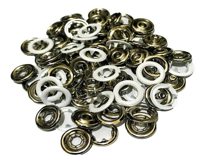 Botão De Pressão Metal 35 Tic Tac Para Roupa Bebê Body Não Enferruja ...