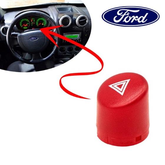 Imagem de Botão do Pisca Alerta Fiesta Zetec Rocam Fiesta Hatch e Sedan Ford Ka EcoSport 2002 a 2014