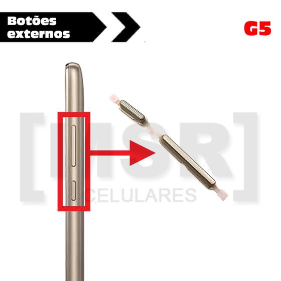 Botão externo power e volume celular MOTOROLA modelo G5 - Peça Flex ...