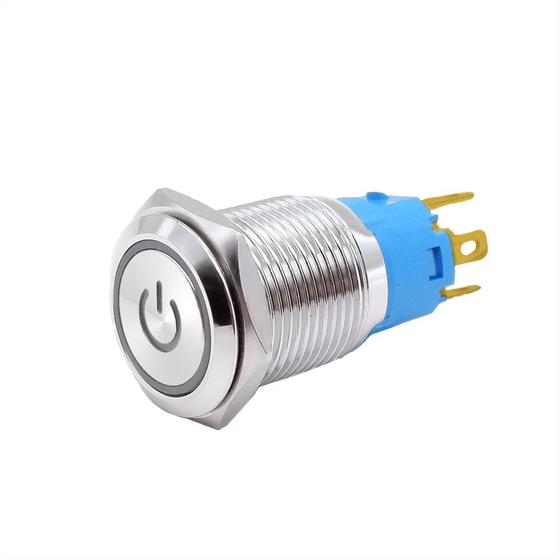 Botão Liga/desliga Com Trava Led Amarelo 12v 19mm Universal - Thida ...