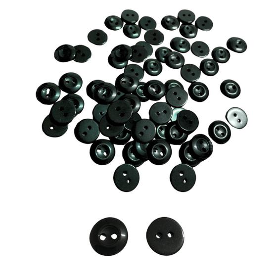 Botão Preto 11.5mm 2 Furos 250 Unidades Para Roupas Artesanato Costura ...