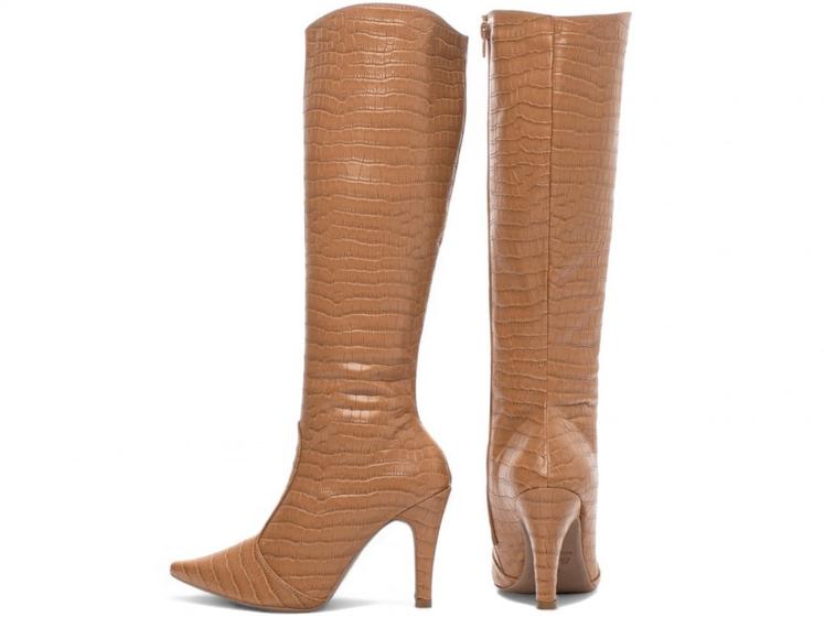 Imagem de Botas Bico Fino Cano Longo Feminina Torricella