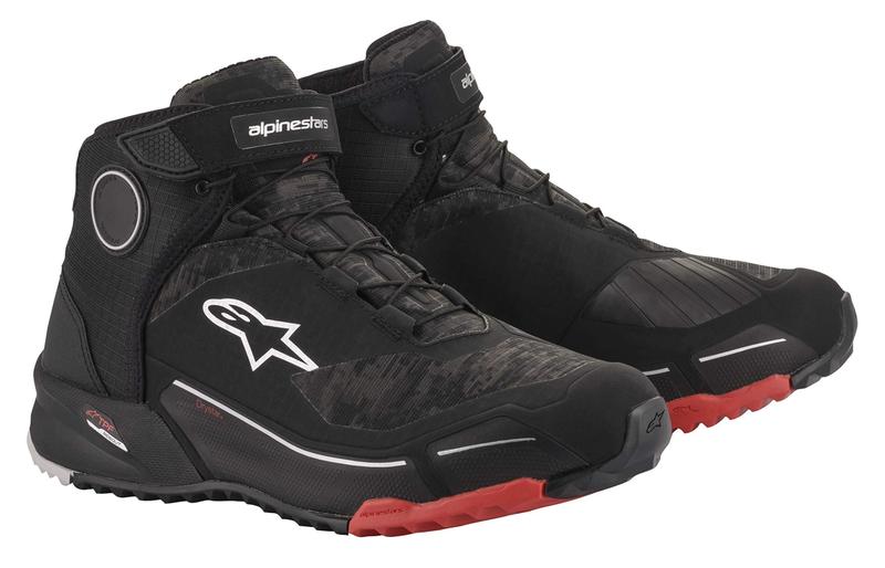 Imagem de Botas de motociclista, tênis Alpinestars para homens, vermelho e preto