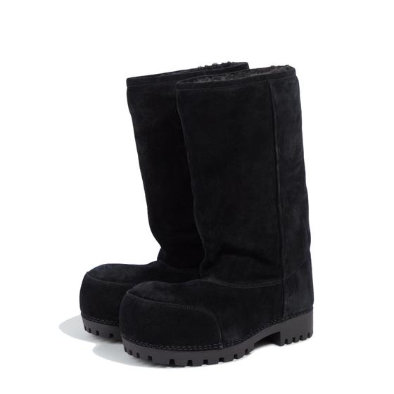 Imagem de Botas de neve Trelako Suede Platform para mulheres pretas