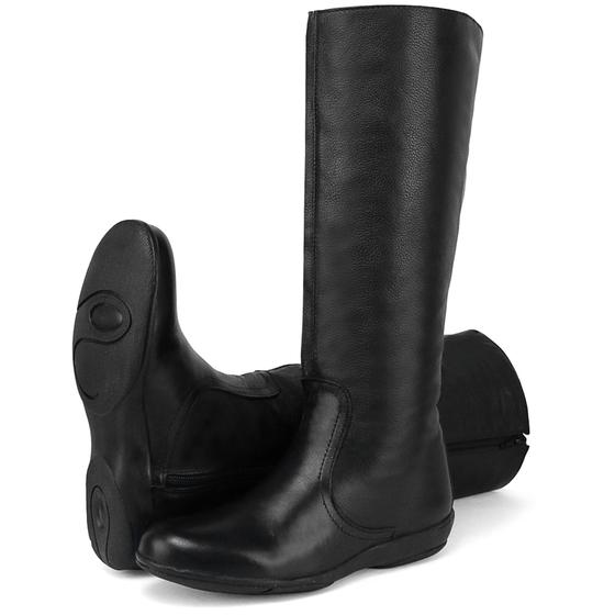 Imagem de Botas Femininas Cano Longo Couro Legítimo Confortável Envio Já