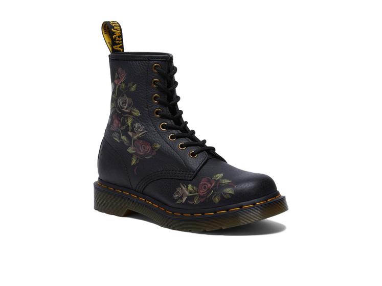 Imagem de Botas femininas Dr. Martens 1460 de couro Combat Decayed Roses