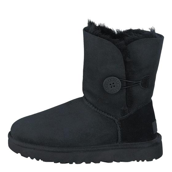 Imagem de Botas UGG unissex para crianças Bailey Button II pretas tamanho 01