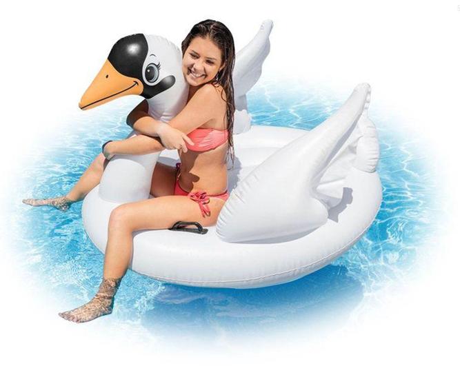 Imagem de Bote Inflável Boia de Cisne Branco Médio - Intex 57557