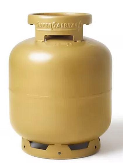 Imagem de Botija de gás botijão vazio sem gás 13kg p13 supergasbras