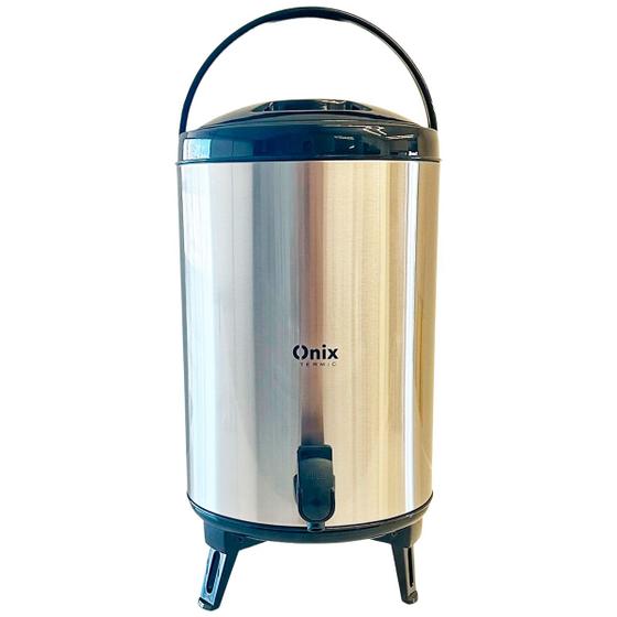 Imagem de Botijão térmico garrafa grande Inox 13L café leite água terere quente frio hotel evento recepção 