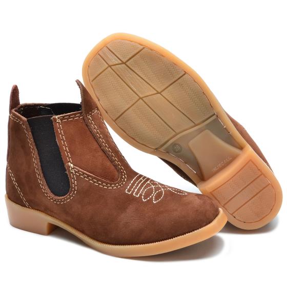 Imagem de Botina Bota Country Infantil Masculina Nobuck Meninos 18 ao 36