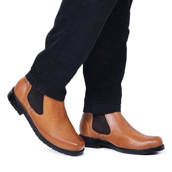 Botina Country Masculina Whisky De Couro Solado De Pneu JNA SHOES Menor preço em Botina Country Masculina Whisky De Couro Solado De Pneu JNA SHOES