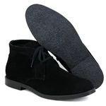 Botina Luxury Desert boots estilo Chelsea Casual com Cadarço toda Preta Menor preço em Botina Luxury Desert boots estilo Chelsea Casual com Cadarço toda Preta