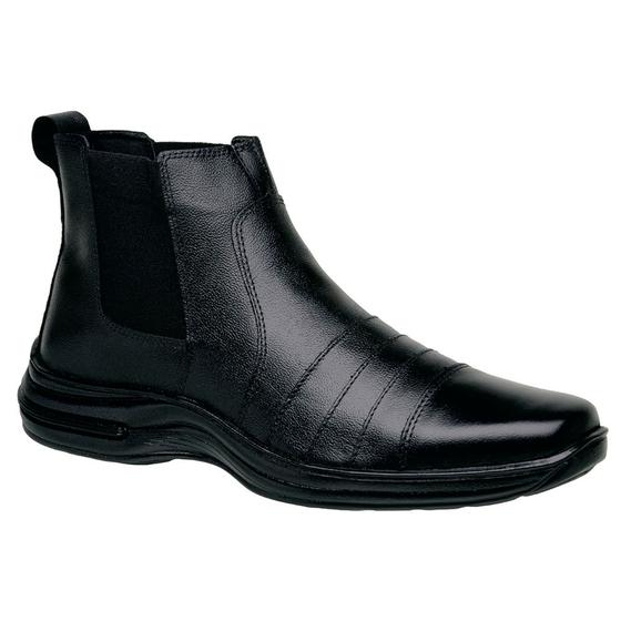 Imagem de Botina Masculina Bota Chelsea Lisa Cano Baixo Leve Solado Macio e Confortável SLZ REF-7010