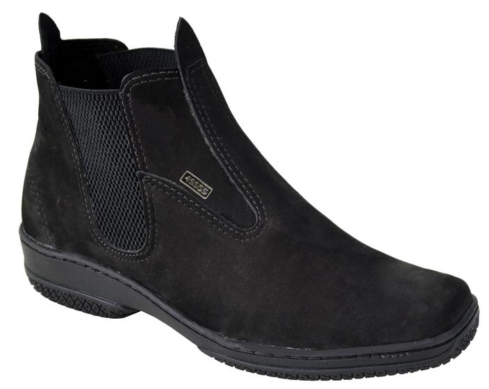 Imagem de Botina social masculina bota passeio couro nobuck preto - 4ssss calçados
