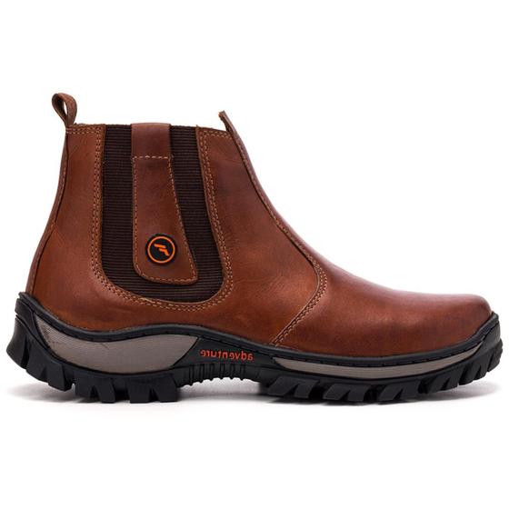 Imagem de Botina Tratorada Bota Masculina Couro Palmilha Gel Adventure