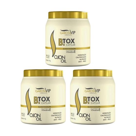 Imagem de Botox Garota Vip B.Tox Capilar 1000G - Kit Com 3Un