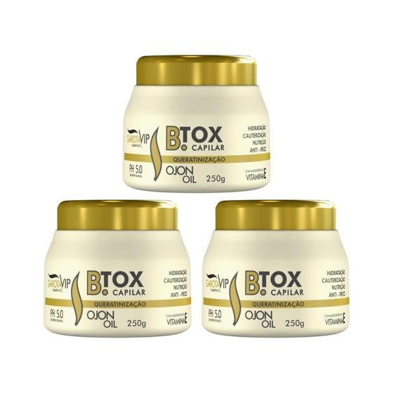 Imagem de Botox Garota Vip B.Tox Capilar 250G - Kit Com 3Un