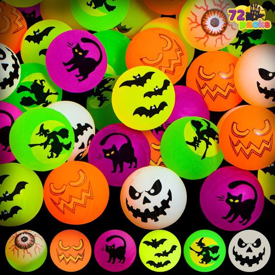 Imagem de Bouncy Balls JOYIN Halloween Glow in The Dark 72 unidades