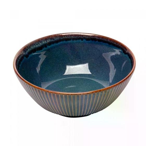 Imagem de Bowl de ceramica linear azul 16cm lyor