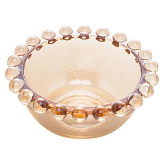 Imagem de Bowl de Cristal Pearl Bolinha Pequeno Ambar 9 x 4cm - Unid.