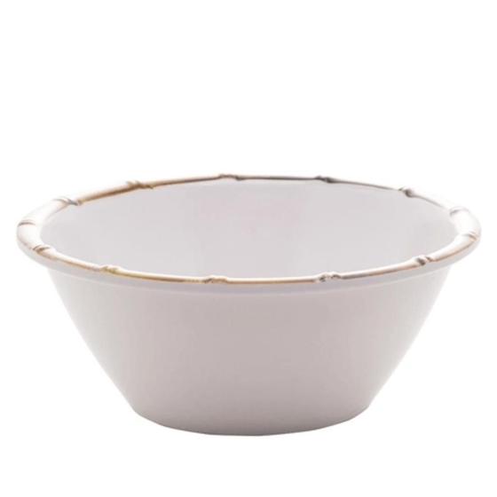 Imagem de Bowl de Melamina Bambu Branco 550ml 16x6cm 6un Wolff