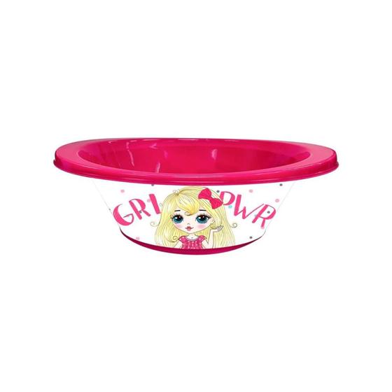 Imagem de Bowl Infantil Decorado 550ml Girl Power Rosa- PLASVALE