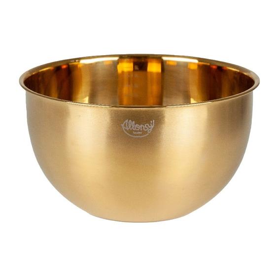 Imagem de Bowl Multiuso 4,5L - Dourado - Aço inox - 1 unidade - Cromus Linha Profissional Allonsy - Rizzo