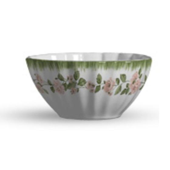 Imagem de Bowl para Sopa de Cerâmica Rosier Verde e Rosa 650ml - Unid.