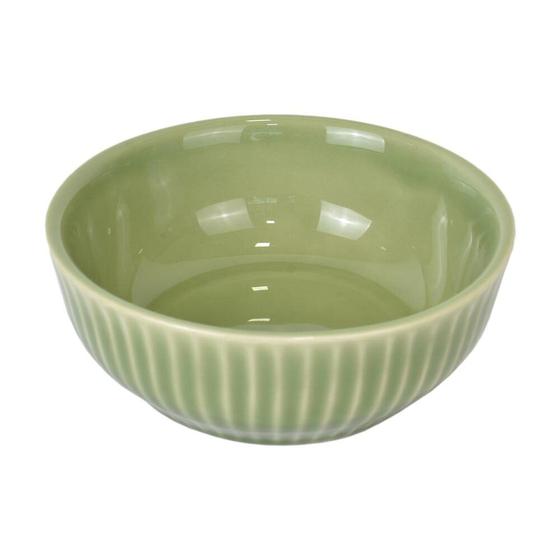 Imagem de Bowl para Sopa Frisada Verde 500ml Tigela Cerâmica Scalla