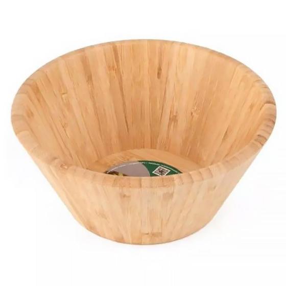 Imagem de Bowl Saladeira De Bambu Redondo Multiuso G 26,5x11cm 315 - Infinite