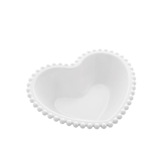 Imagem de Bowl Saladeira Porcelana Coração Beads Branco - Bon Gourmet