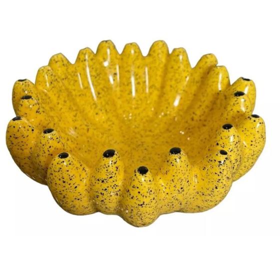 Bowl Tigela Mini Fruteira em Cerâmica Formato Banana Mesa Posta - Casa ...