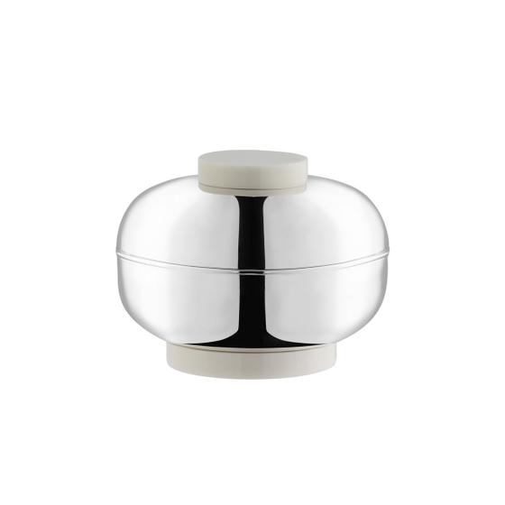 Imagem de Bowl Volupté Médio Prata com Resina Branca