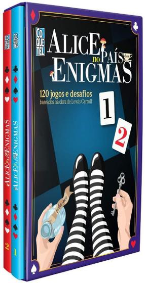 Imagem de Box Alice no País dos Enigmas : 120 Jogos e Desafios Baseados na Obra de Lewis Carroll Capa Dura - Coquetel