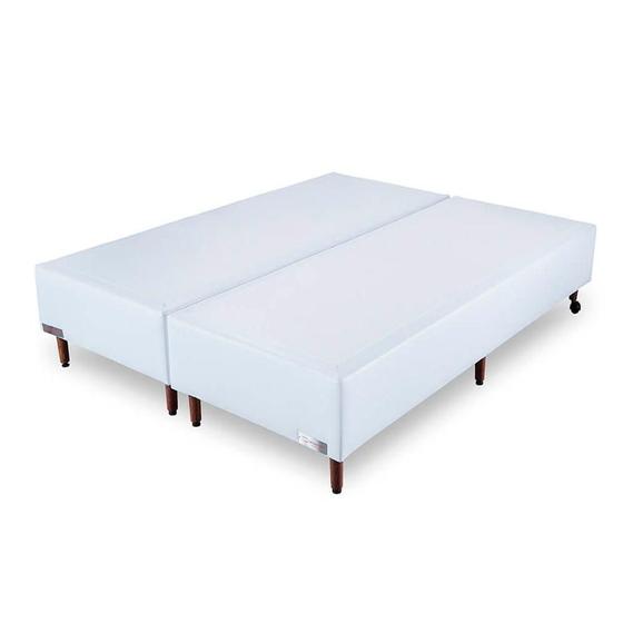 Imagem de Box Alto Sommier Plus Eco Orthocrin Branco PM13 Queen Bipartido - 79x198x32