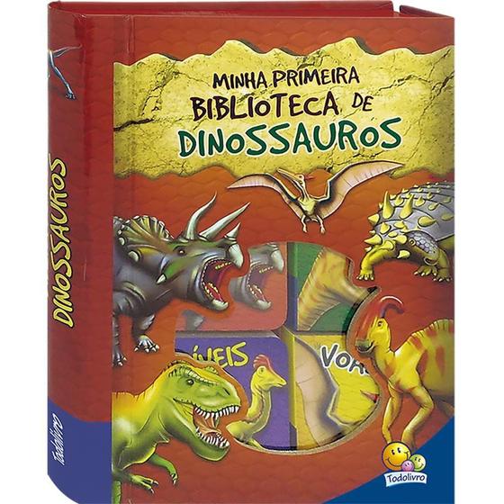 Imagem de Box C/6 Mini Livros - Minha Biblioteca Dinossauros Todolivro