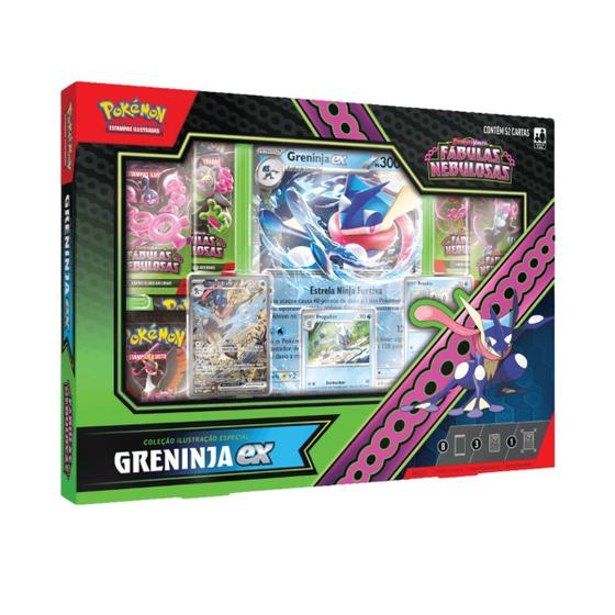 Imagem de Box Cartas Pokemon Fábulas Nebulosas Greninja Kingdra Copag