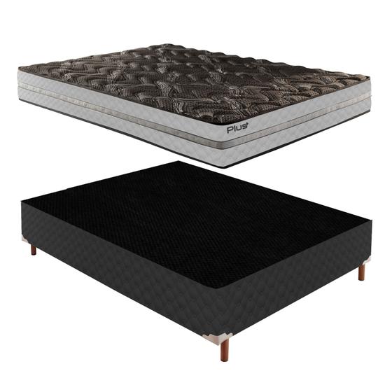 Imagem de Box Casal Íris 42x138x188cmcom Colchão Casal Unique D33 Plus Duoface 20x138x188cm