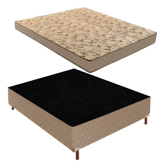 Imagem de Box Casal Júlia 42x138x188cmcom Colchão Casal Unique D33 Duoface 14x138x188cm