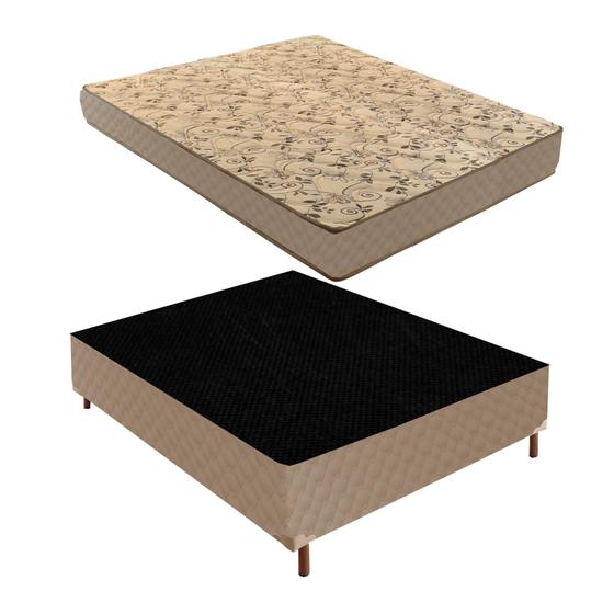 Imagem de Box Casal Júlia 42x138x188cmcom Colchão Casal Unique D33 Duoface 18x138x188cm