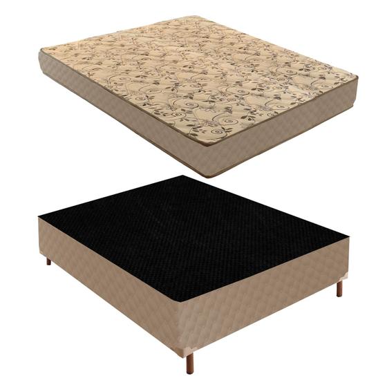 Imagem de Box Casal Júlia 42x138x188cmcom Colchão Casal Unique D33 Duoface 18x138x188cm