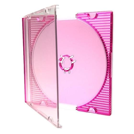 Imagem de Box Cd Mini Acrílico Rosa- Kit Com 100 Unidades