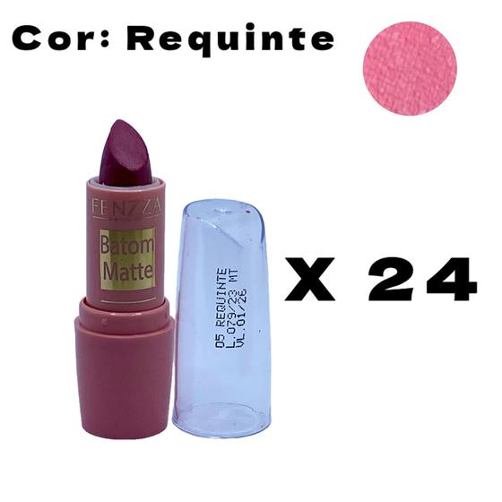 Imagem de Box com 24 Batom Bala Matte Fenzza Efeito Com Óleo De Rícino - Cores 3 e 5
