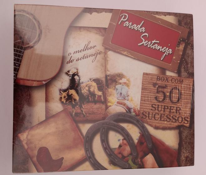 Imagem de Box com 50 Super Sucessos Sertanejos -3 Cs's Parada Sertaneja